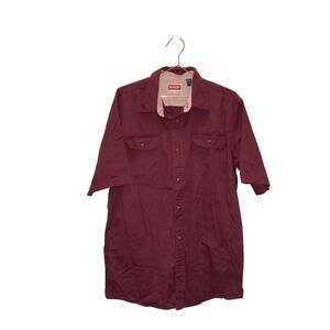 Wrangler button down short sleeved shirt size large tall